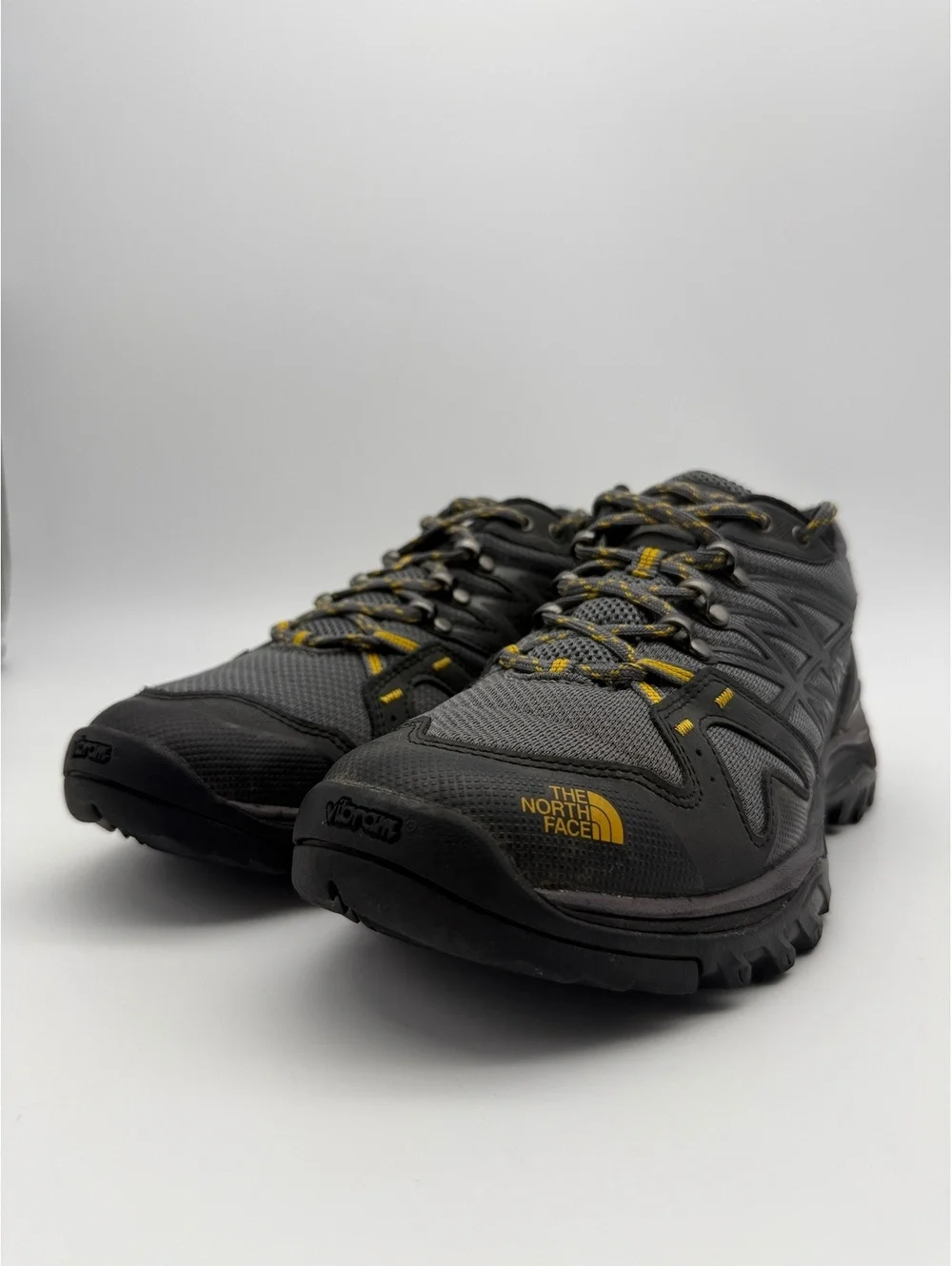 The North Face Hedgehog Fastpack GTX Men's Hiking Shoes Grey Yellow Size 8.5